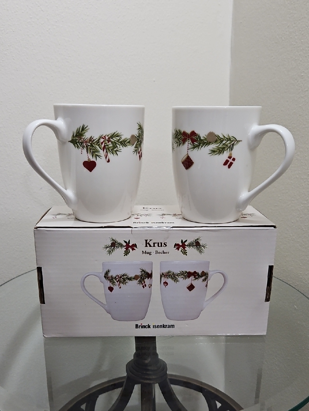 Krus Det Gamle Apotek Holiday Ceramic Mug Set (2-Pack)